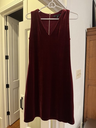 Burgundy Velvet Dress