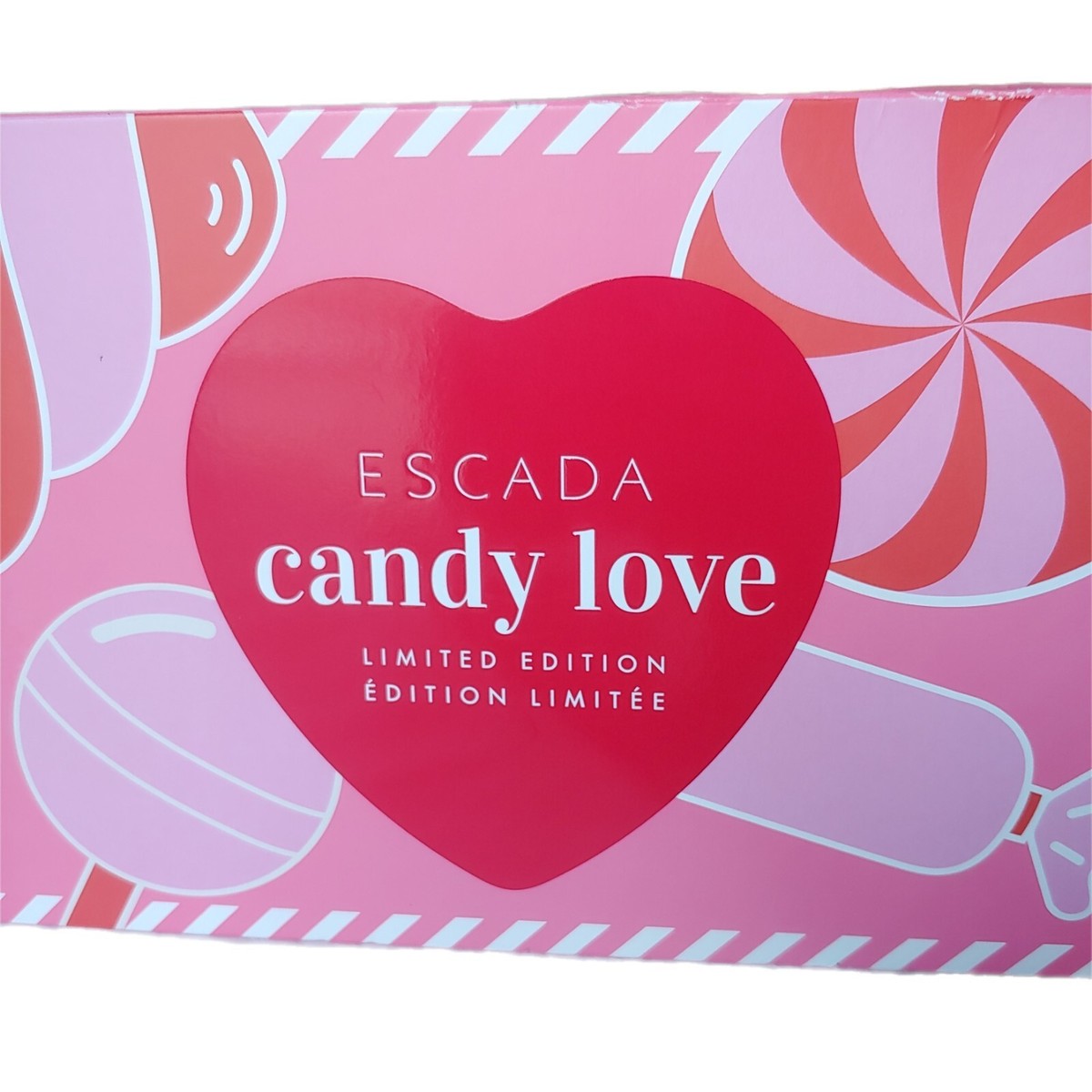 Escada Candy Love Limted Edition 3.3oz Perfume Spray + Clutch Bag