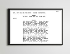 When Harry Met Sally Screenplay POSTER! (up t...