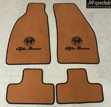 Autoteppich Fußmatten geeignet  für Alfa GTV 916 ab 95' Cognac schwarz Velours