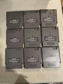 NES 9 Game Lot - Wrestlemania Platoon MLB Tecmo Football Bad Dudes Pin Bot More