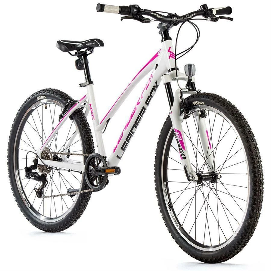 26 Zoll Leader Fox MXC Lady Fahrrad MTB 8 Gang Rh36 cm Weiss Pink - Bild 1 von 1