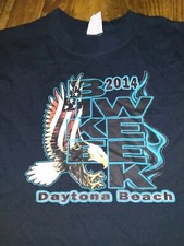 2014 Daytona Beach Bike Week Black T Shirt Youth Large