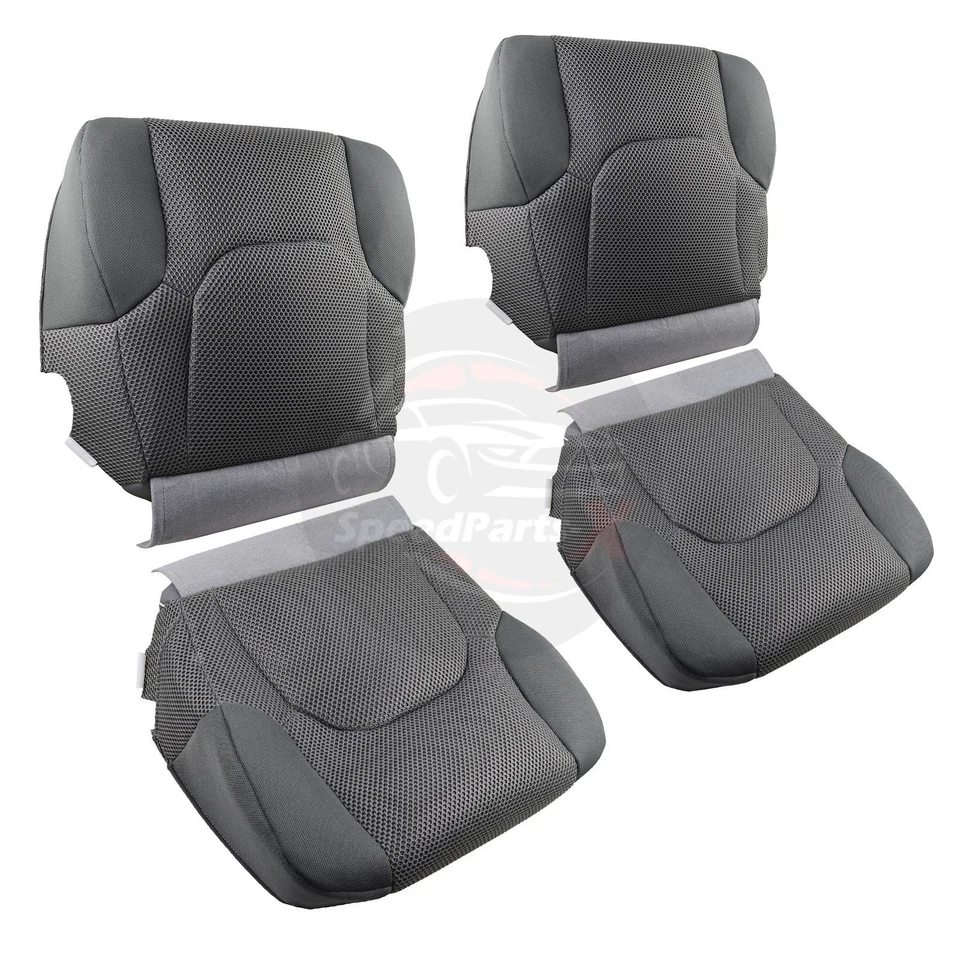 For 2005-2019 Nissan Frontier Driver & Passenger Bottom Leather Seat Cover Gray Foto 3 de 4