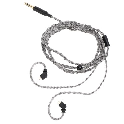 Earphone Cable Replacement 1.2m Silver Plated Copper 3.5mm To 2 Pin 0.78mm P Hot