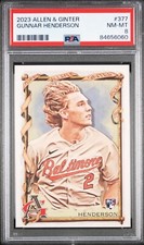 2023 Allen & Ginter #377 GUNNAR HENDERSON RC SP PSA 8 
