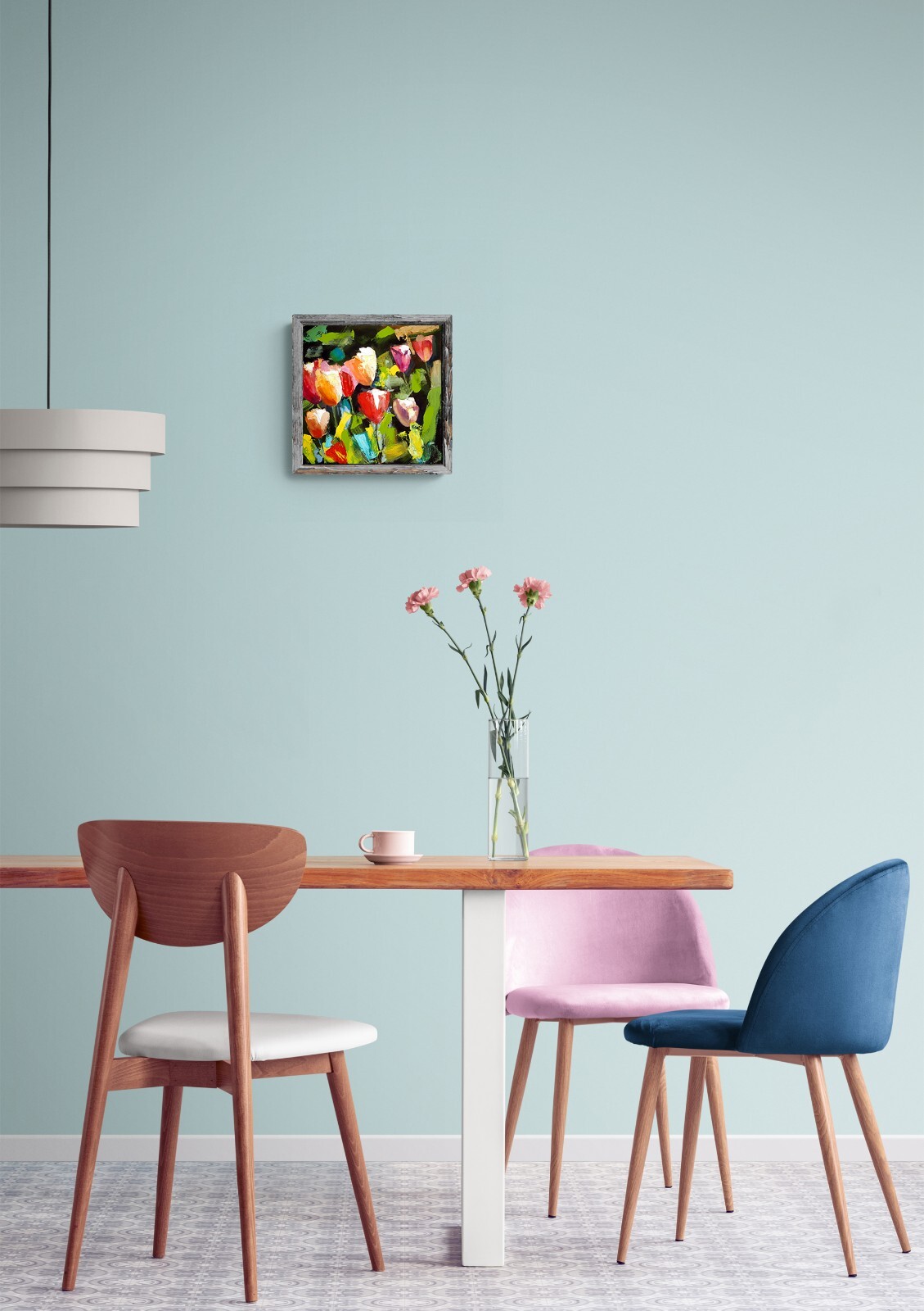 Tulip Painting Floral Original Art Impasto Oil Painting Tulips Flowers ...