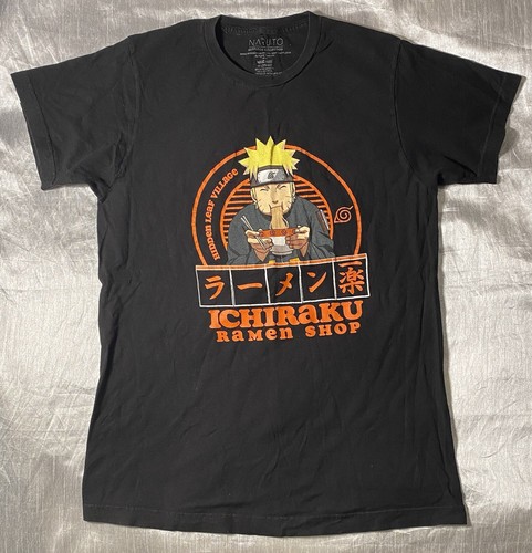 Naruto Shippuden Black Large T-Shirt Men’s Ichiraku Ramen Shop Naruto Eating - 第 1/4 張圖片