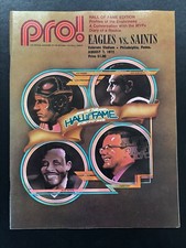 1972 Philadelphia Eagles New Orleans Saints NFL Program August 7 HOF Enshrinees 