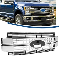 For 2017-2019 Super Duty F250 F350 Ford Platinum Bumper Chrome Grille Grill