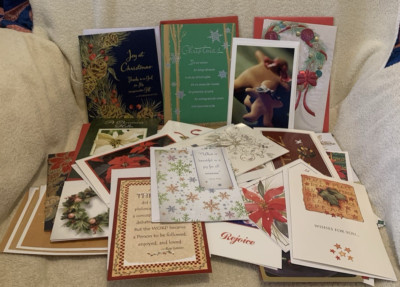 38 Pc Assorted Brands CHRISTMAS GREETING Cards w/Envelopes Lot #41 - NEW