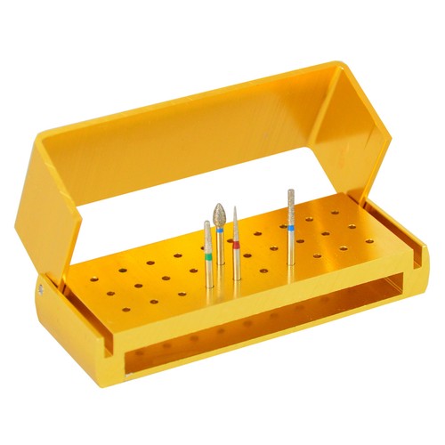 Dental Bur Burs Holder Block Disinfection Box Aluminium Autoclave 30 Holes - Picture 13 of 34