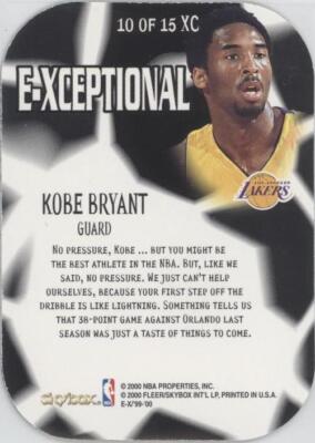 1999-00 Skybox E-X - Kobe Bryant #10 XC for sale | eBay