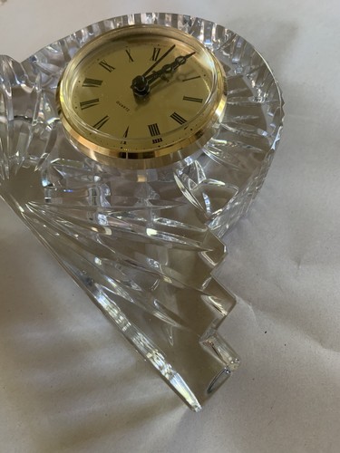 VTG Staiger Cristal d Arques 24% Lead Crystal Quartz Clock Made Germany UNTESTED - Picture 4 of 13