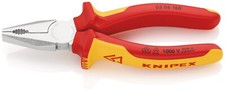 Image of Knipex 03 06 160 VDE Combination Pliers With Multi-Component Grip160mm