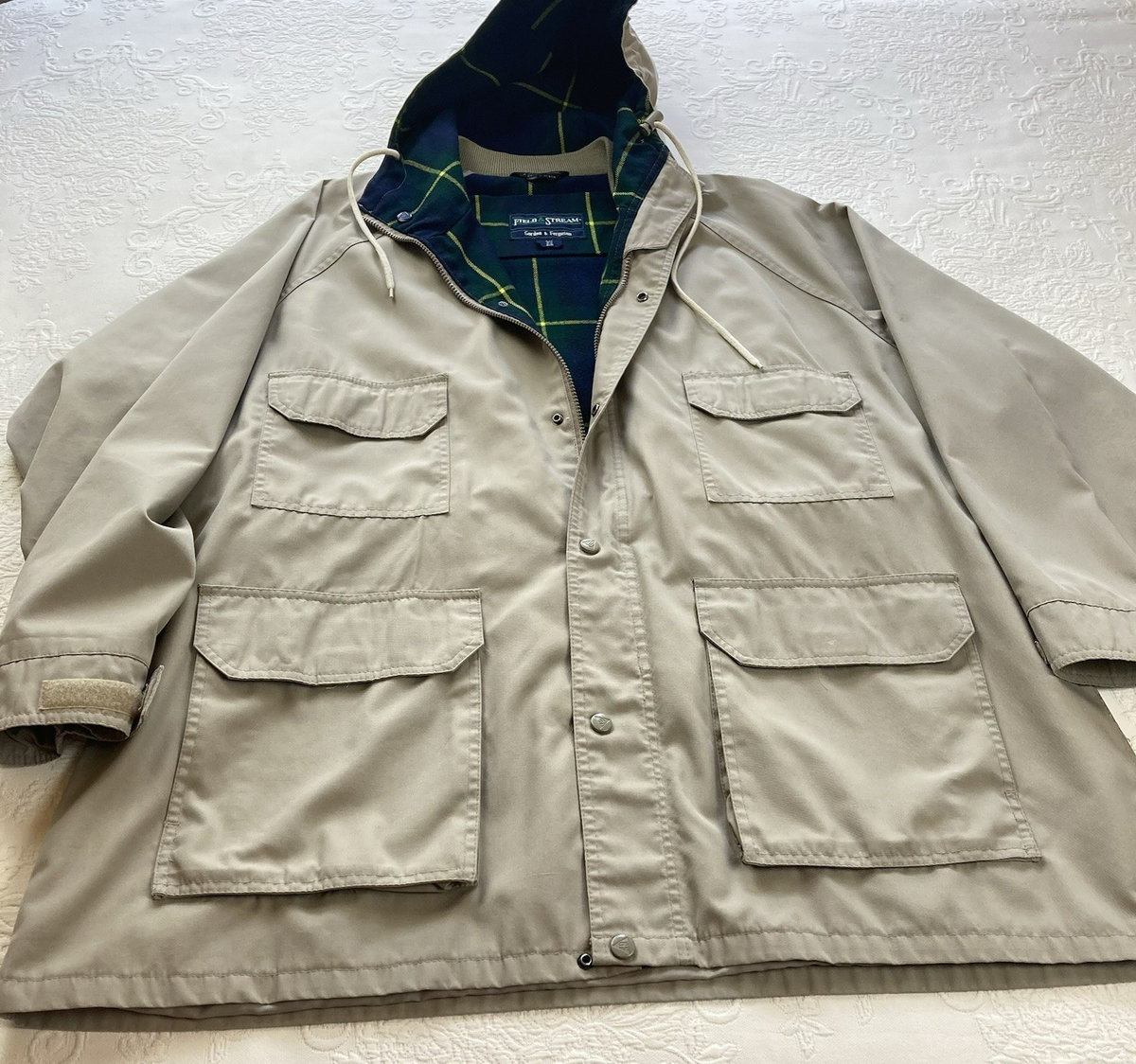 Field & Stream Jacket Men 2X Big Tan Gordon Ferguson Flannel Lined 