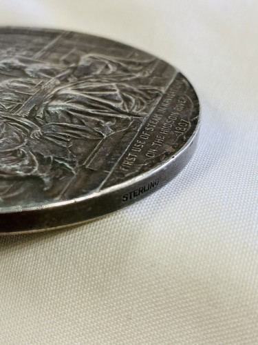 Medaglia d'argento American Numismatic Society-Whitehead Hoag-Discovery of Hudson Rive - Foto 8 di 8