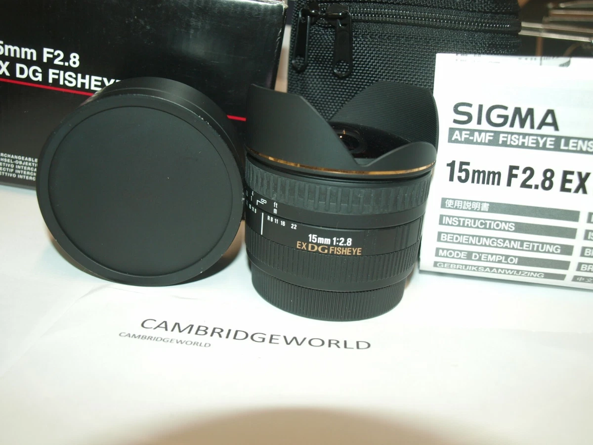 Sigma 15mm f/2.8 EX DG Diagonal Fisheye Lens for Canon Eos