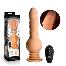 Remote-Control Thrusting Silicone Dildo Rechargeable Flexible Adult Sex Toy