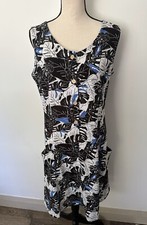 VTG Just Cotton by Pretty Woman Sleeveless Dress Womens Leaf Multi Color M EUC