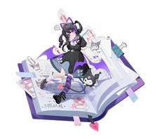 Anime sanrio kuromi white background Playmat Gaming Mat Desk
