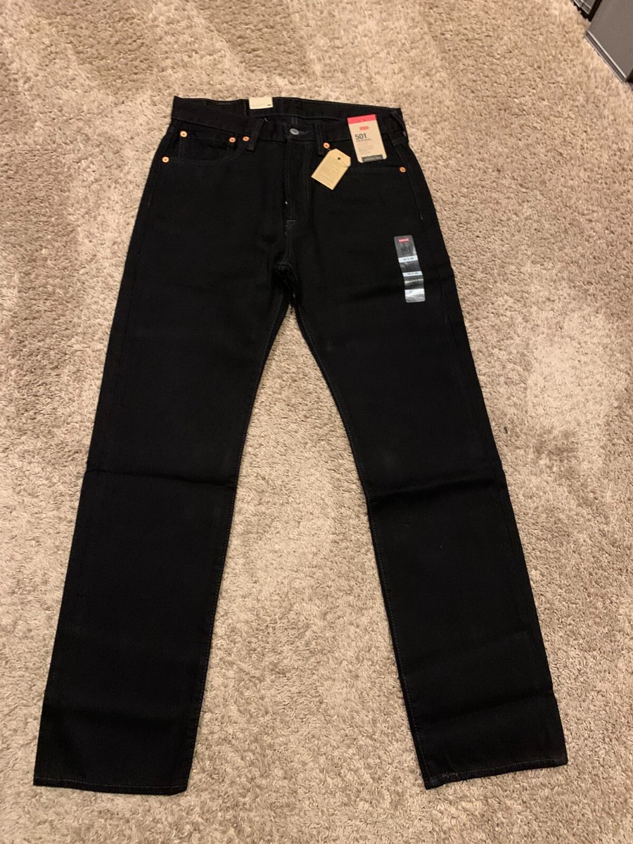 Levi's 501 Straight Leg Button Fly Black Jeans Men's 32X32 NWT RT