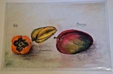 Franz Ehmke *1928 -2018 Pastel Still Life Three Oriental Fruits