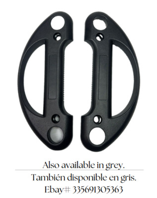(2) Two Replacement BLACK Handle Mackie SRM450 V1, V2 & V3 SRM350 V1, V2 & V3