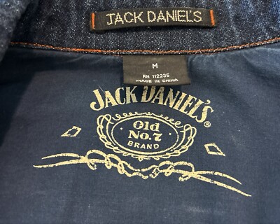 Jack Daniel's Women's Old #7 Whiskey Denim Jacket Blue Logo