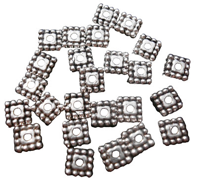 25 Silver plated 5mm bali style spacer beads jewelry making filler beads fpb003 