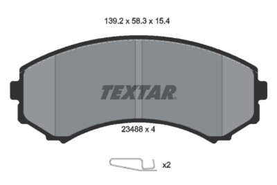TEXTAR 2348801 Brake Pad Set, disc brake for FORD AUSTRALIA,ISUZU,MAZDA,MITSUBIS