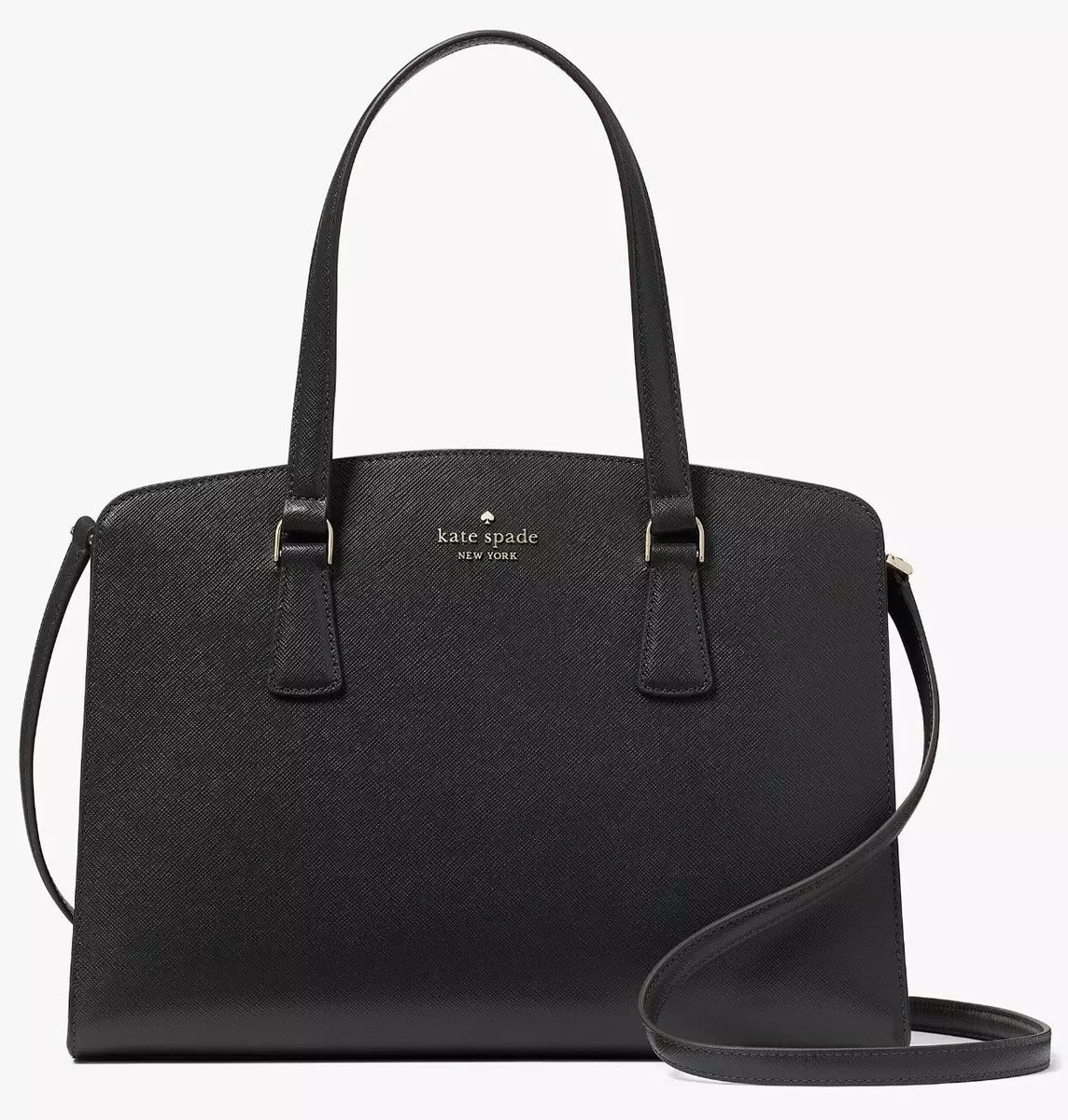 Kate Spade Perry Black Leather Satchel Bag KG025 NWT Crossbody