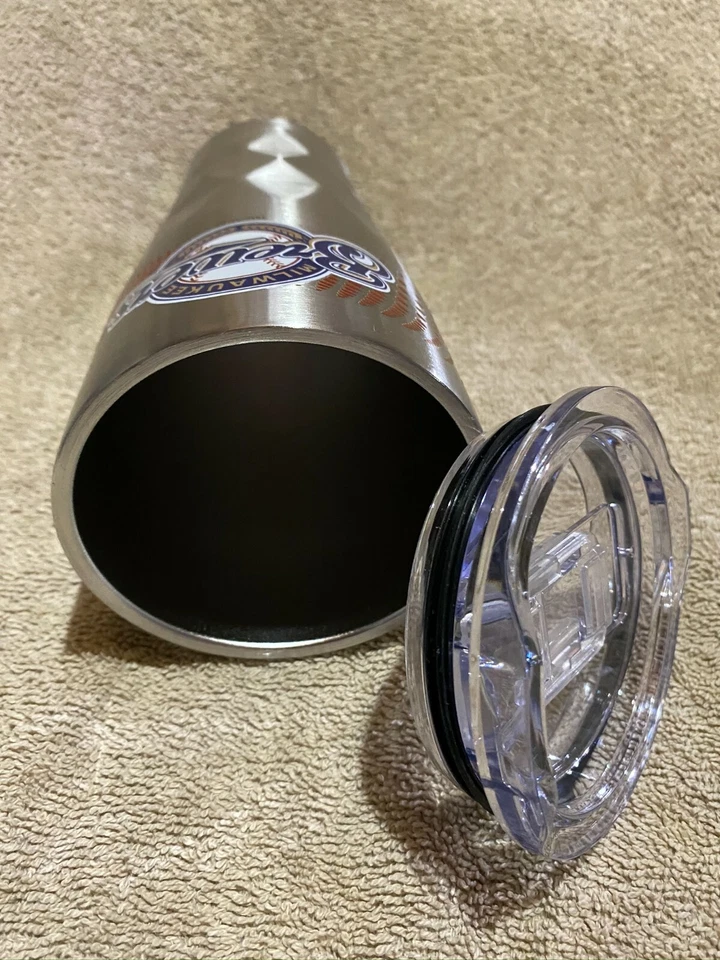 Taza vaso Milwaukee Brewers 22 oz acero inoxidable béisbol MLB ¡NUEVA! Foto 4 de 4