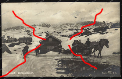 Photo-postcard-Norway-Ustaoset-Bergensbanen-Norge-Eneret Mittet-1935-