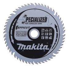 Makita 165mm 56 Tooth 20mm Bore Plunge Saw Blade Efficut B-57336
