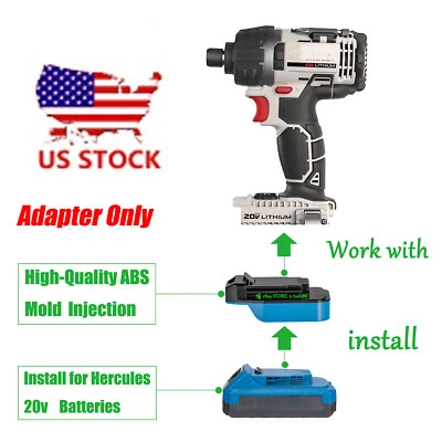 Adapter Upgrade for Porter Cable 20v MAX Tool To for Hercules Li-lon 20v Battery