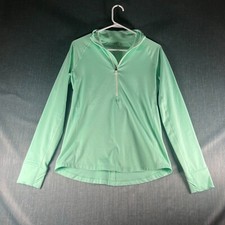 Under Armour Women s Sweatshirt Size M Mint Green 1/4 Zip Athletic Mock Neck MB