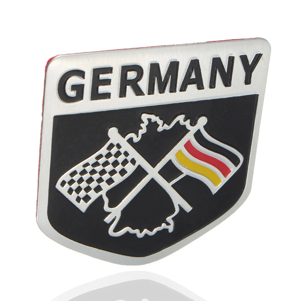 Металлическая гоночная наклейка в форме щита с эмблемой немецкого флага аксессуары для автомобилей - Изображение 2 из 4