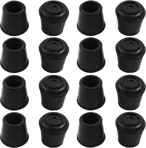 16Pcs 5/8 Inch (16Mm) Chair Leg Tips Caps, round Rubber Non-Slip Folding Chair