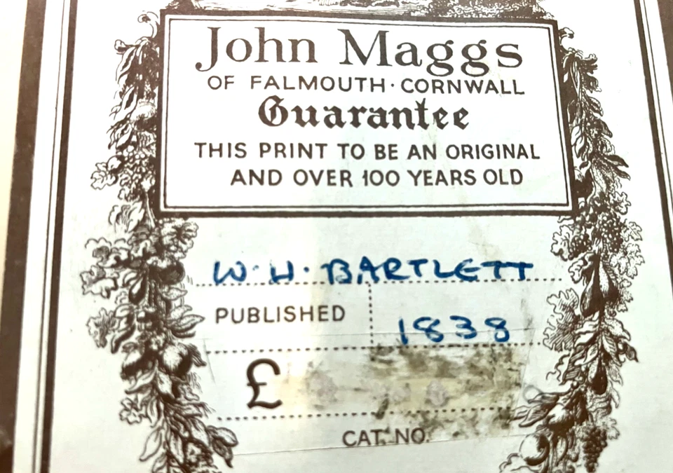 Framed Baltimore PRINT: WH Bartlett ENGRAVING - Image 4 of 4