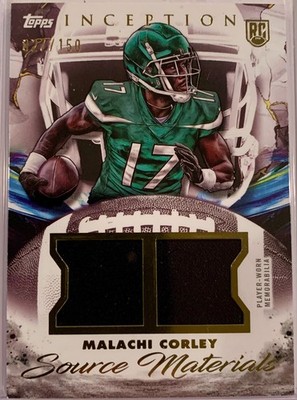 2024 Topps Inception Malachi Corley Source Materials RC Jersey /150 Jets