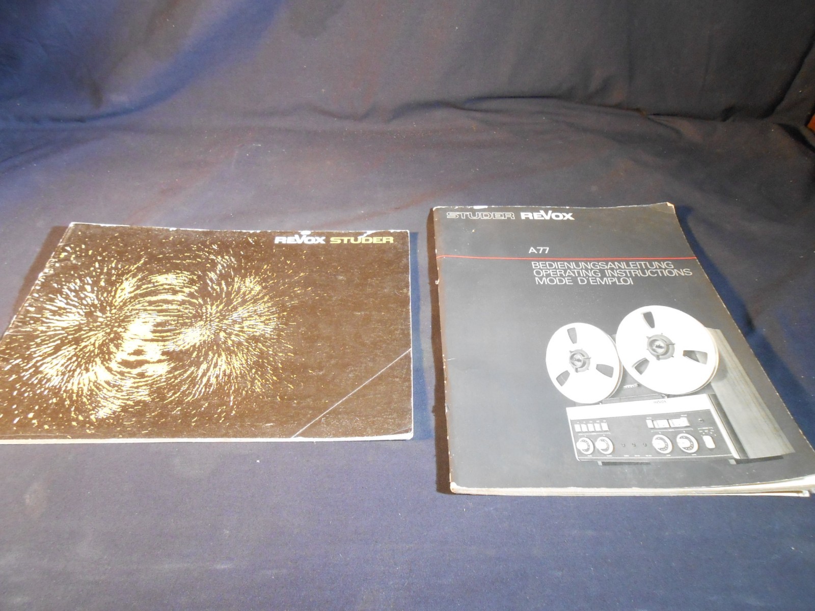 1978 Studer Revox  Model A-77 Reel to Reel User Manual, Catalog and receipt.