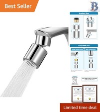 360  Twist Kitchen Faucet Aerator, NSF Certified for Clean Water - Chrome