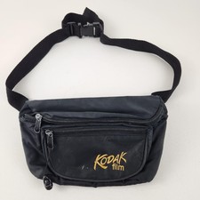 Vintage Kodak Film Waist Pack Black Nylon Camera Bag Fanny Pack Strap Adjustable