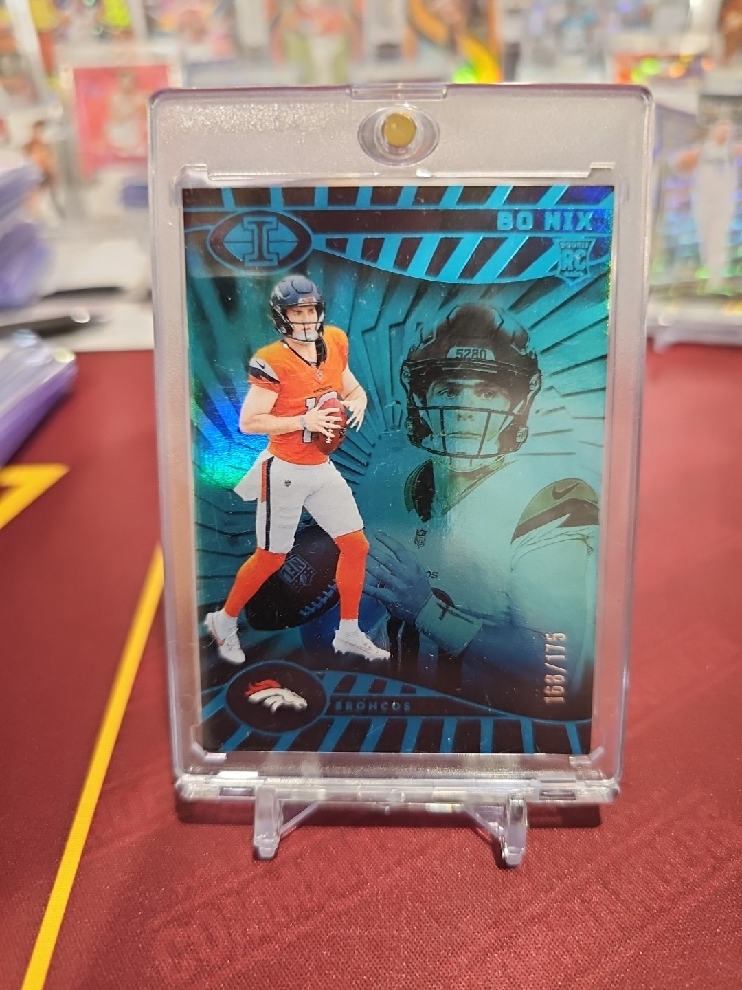 2024 Panini Illusions 💥 Bo Nix Rookie Teal Trophy Collection /175 ~ #22 RC