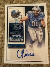 CASEY PIERCE 2015 PANINI CONTENDERS ROOKIE TICKET #247 AUTOGRAPH DETROIT LIONS