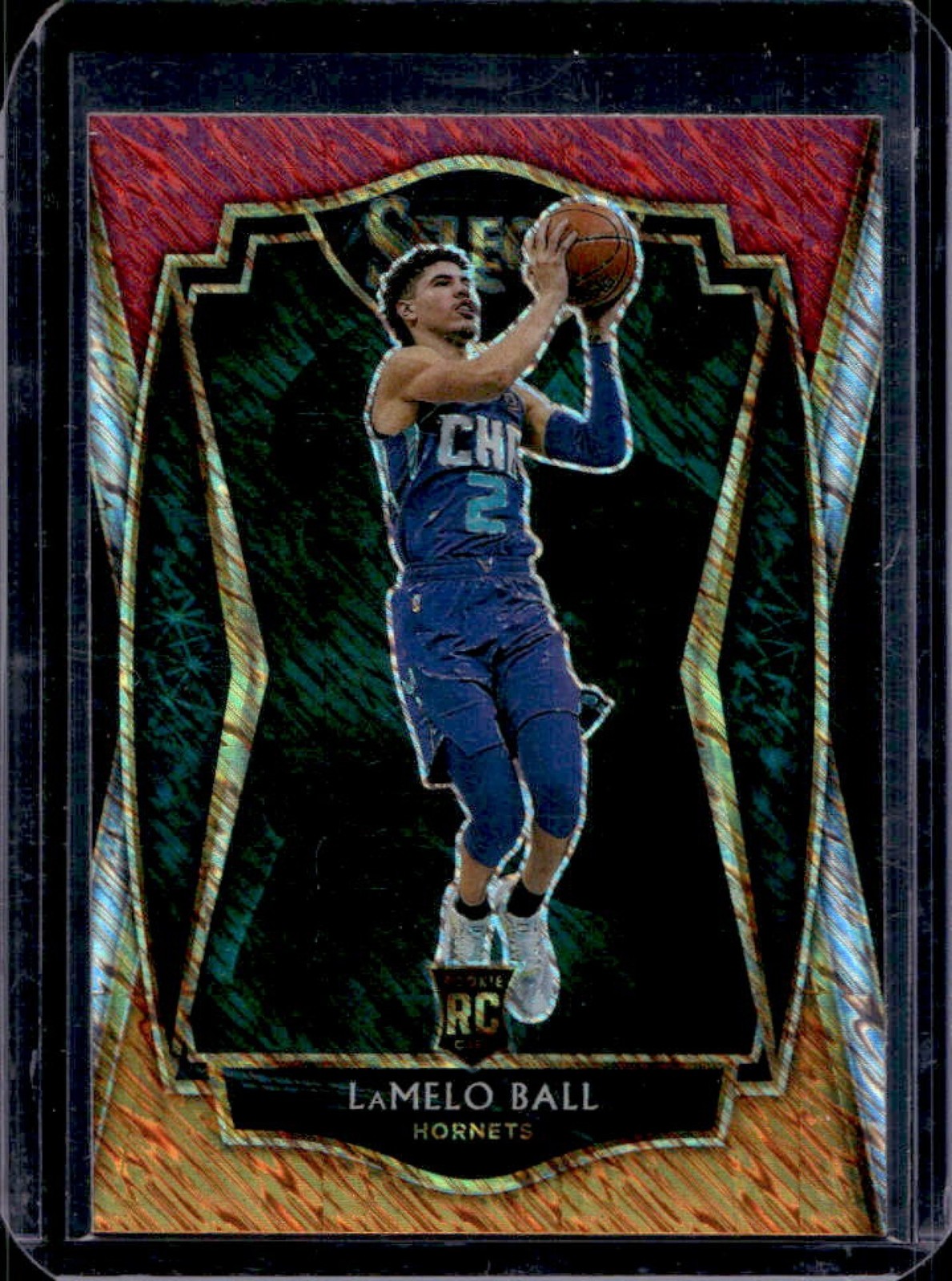 2020-21 Select LaMelo Ball RC Red White Orange Shimmer Premier Level #183
