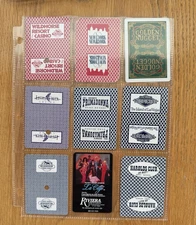 Lot of 9 Casino Single Swap Playing Cards - 4 Jokers - Some Retired Cards