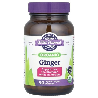 Oregon s Wild Harvest Ginger 90 Veggie Caps Dairy-Free, Gluten-Free, Organic,