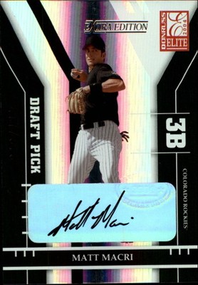 2004 Donruss Elite Extra #304 Matt Macri RC Autograph Rookie Auto Card /979